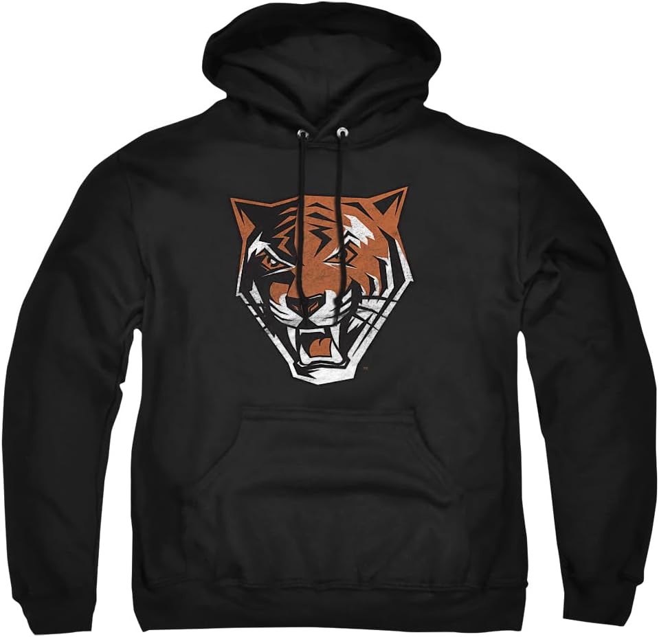 LOGOVISION Collegiate Distressed Primary Logo Hoodie for Fans