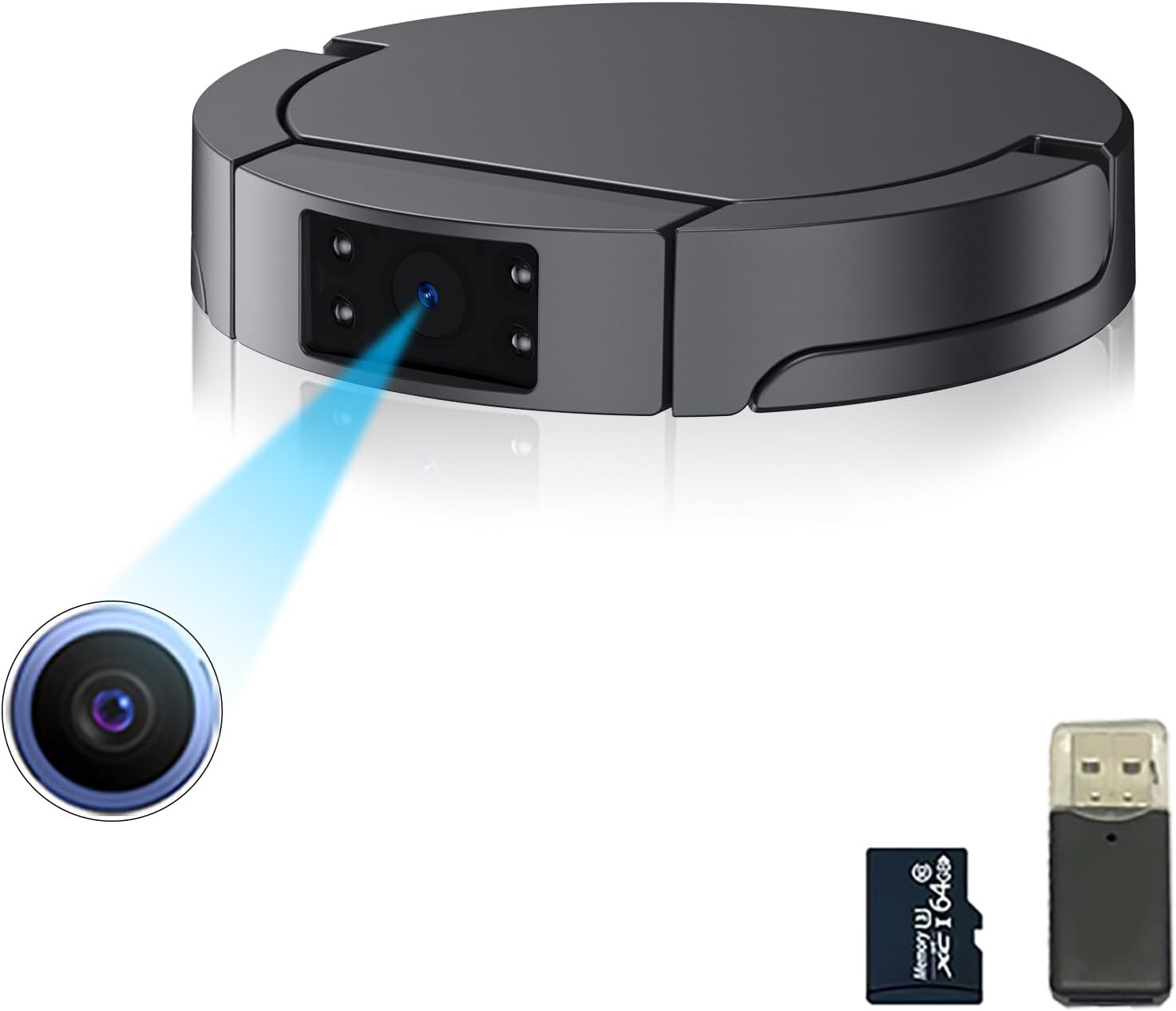 Night Vision Small Hidden Camera-64GB Full HD