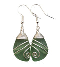 Yinahawaii Handmade Sea Glass Earrings Peridot - Hawaii Beach Jewelry