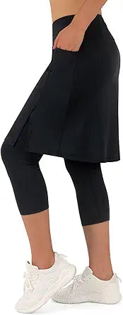 ANIVIVO Skirted Leggings for Women with Pockets and Comfort