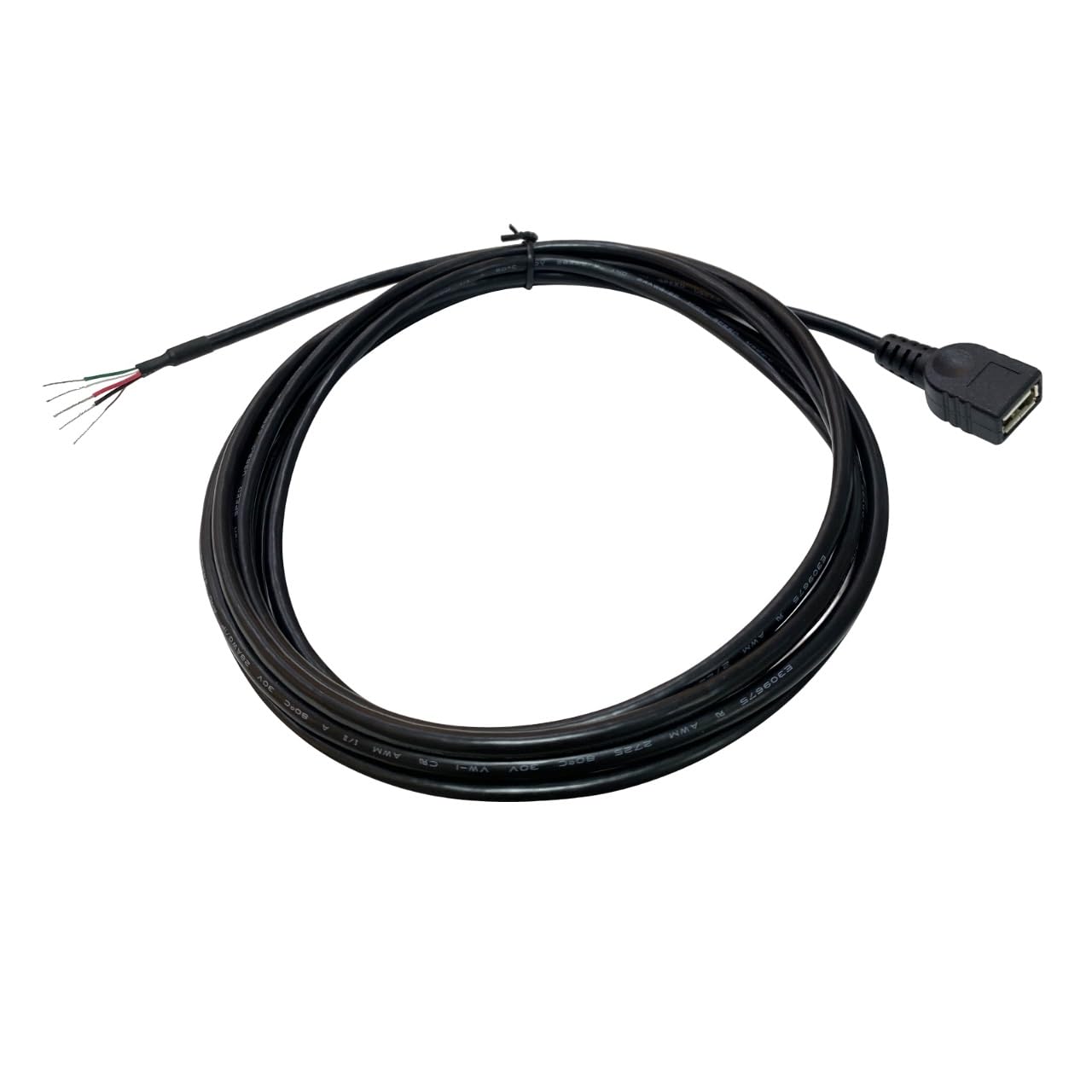 USB-A Data Charge Cable w/ Lead Wire - DIY Solution
