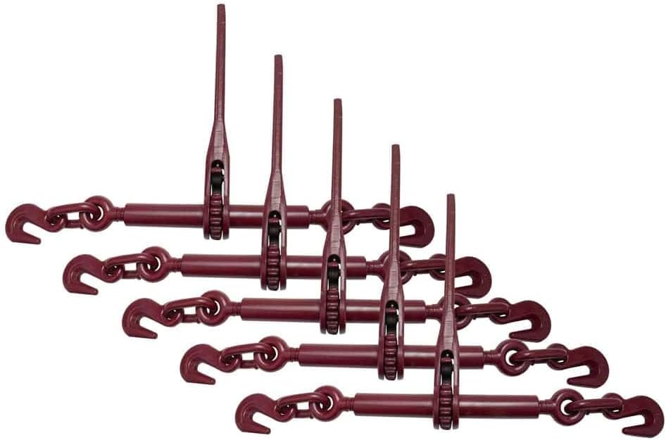 5 Pack Heavy Duty Ratchet Load Binder for Secure Tie Downs