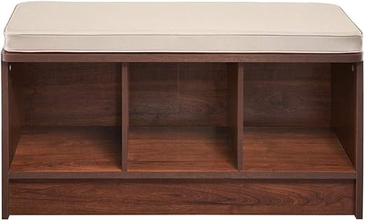 ClosetMaid 3-Cube Storage Bench in Dark Cherry for Stylish Storage