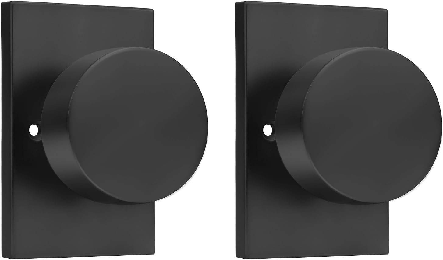 Goldenwarm Black Dummy Door Knob Set for Stylish Interiors