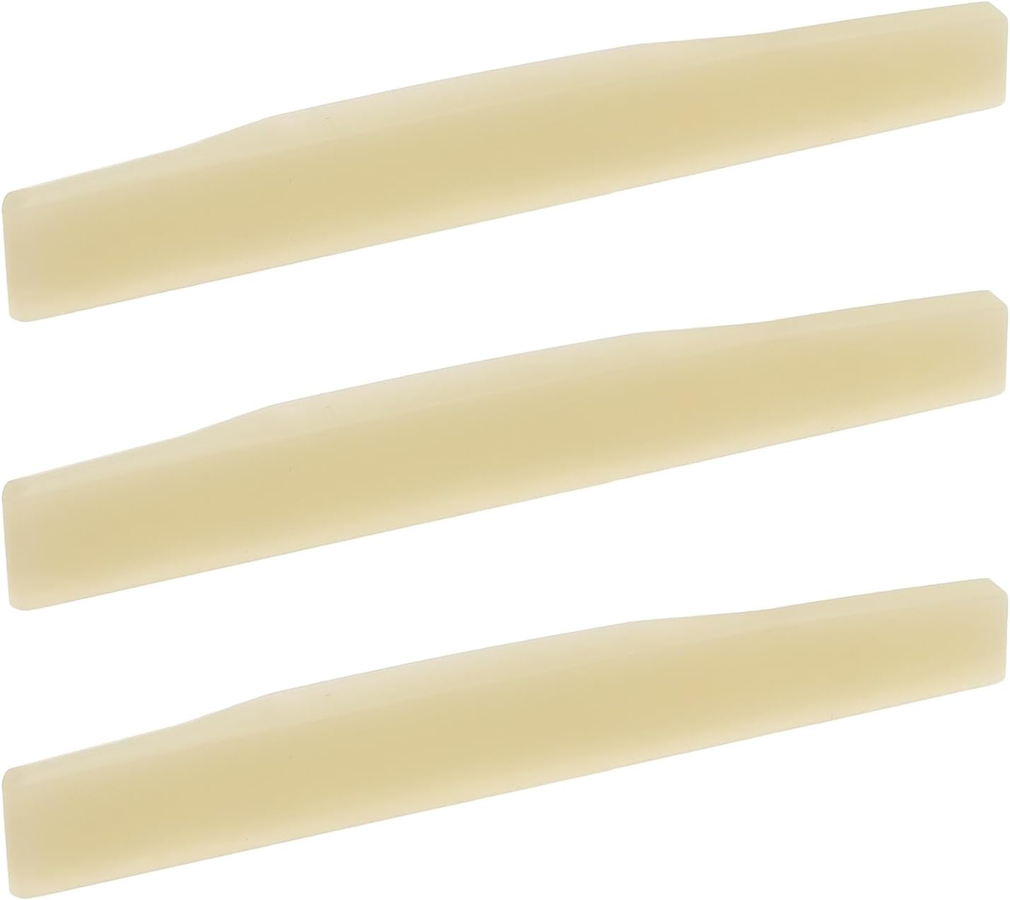 Enhance Your Guitar's Sound: Unbleached Buffalo Bone Saddle Set