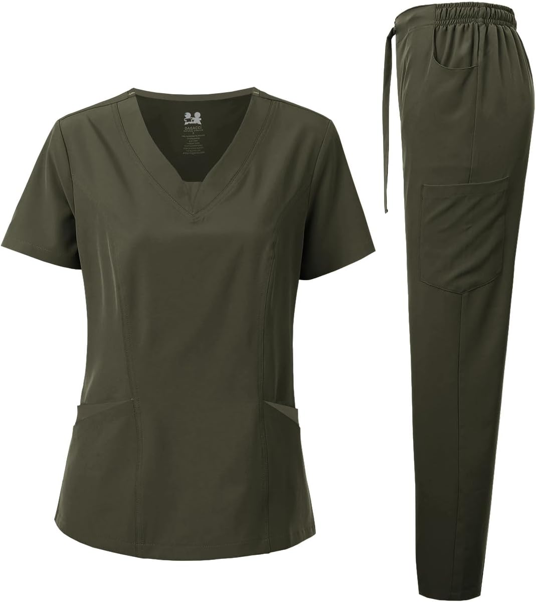 Dagacci Scrubs for Women Set with 4-Way Stretch Comfort