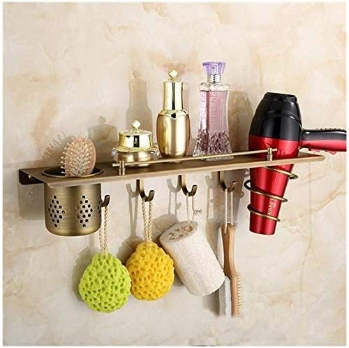 Wall-Mounted Copper Hair Dryer Holder - Stylish Organizer