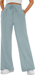 AUTOMET Womens Wide Leg Sweatpants Baggy Lounge Joggers - Warm Fall