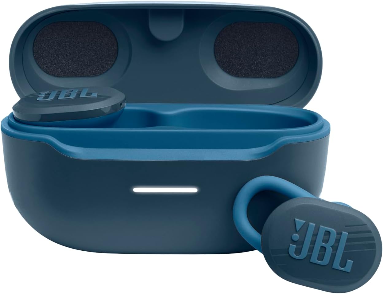 JBL Endurance Race TWS Earbuds - Pure Bass, 30hr Battery, Waterproof, Blue