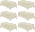 VidaFete Tablecloth 6 Pack 90 x 156in Rectangle Table Cloth - Durable