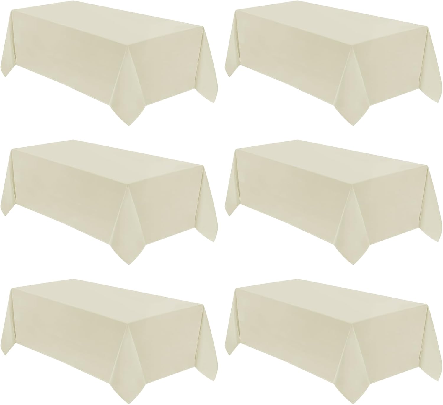 VidaFete 90x156 Inch Ivory Tablecloths for Dining Events