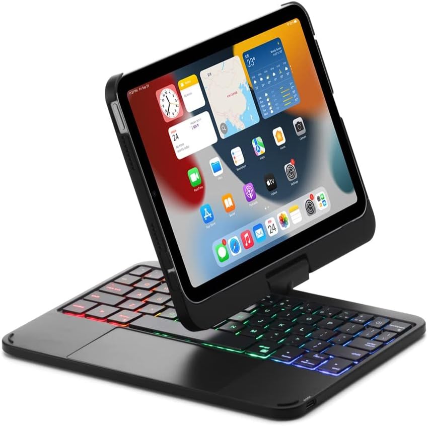 360 Rotatable Touch Keyboard for iPad Mini 6th Generation