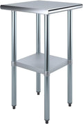 Stainless Steel 20 in. x 20 in. Work Table - Heavy-Duty Prep Table