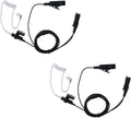 2 Wire Acoustic Tube Surveillance Earpiece with PTT Mic - Covert