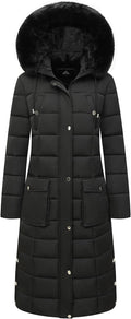 Womens Waterproof Long Winter Coat - Warm Thickened Puffer Parka