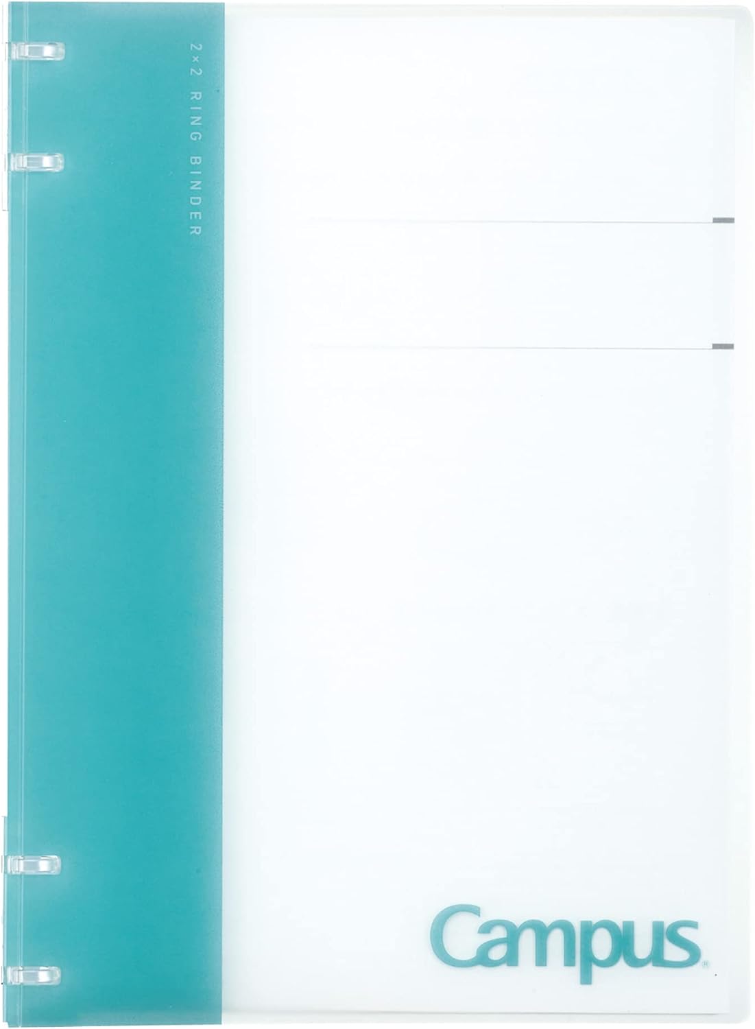 Customizable B5 Notebook with Slim Rings, 40 Sheets, Light Blue