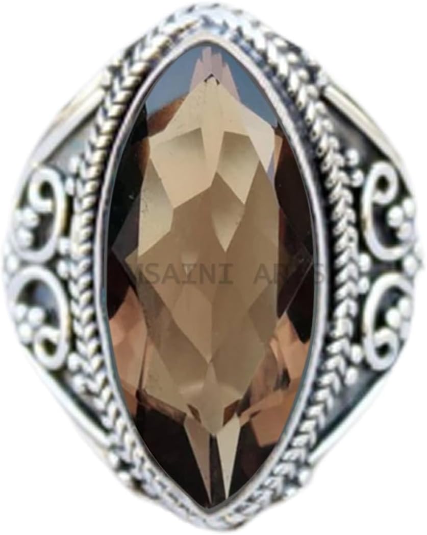 Solid 925 Sterling Silver Ring for Women with Mystic Quartz
