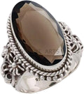 Solid 925 Sterling Silver Ring for Women & Men - Natural Blue