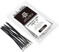 Metal Zip Ties Black 11.8 in 100pcs - Heavy Duty 304 Stainless