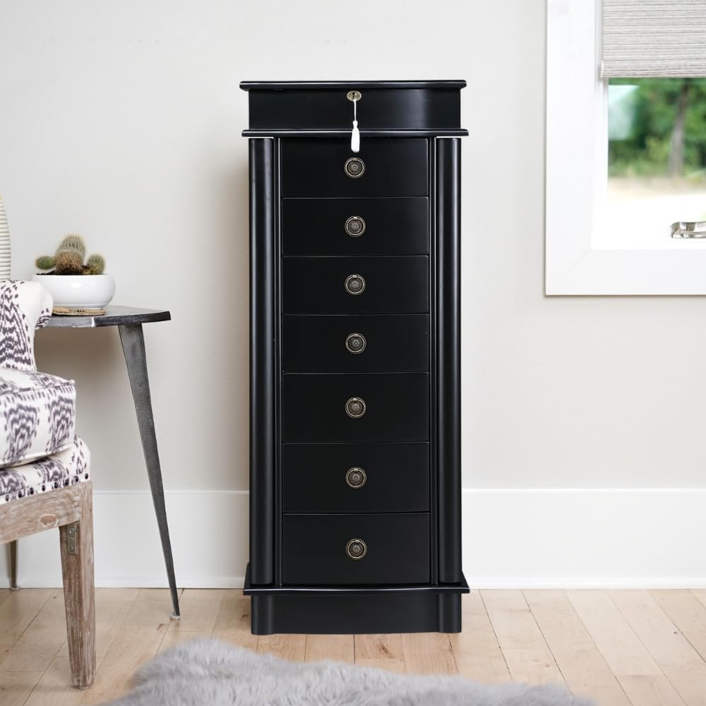 Hives and Honey Noelle Jewelry Armoire with Mirror and Storage