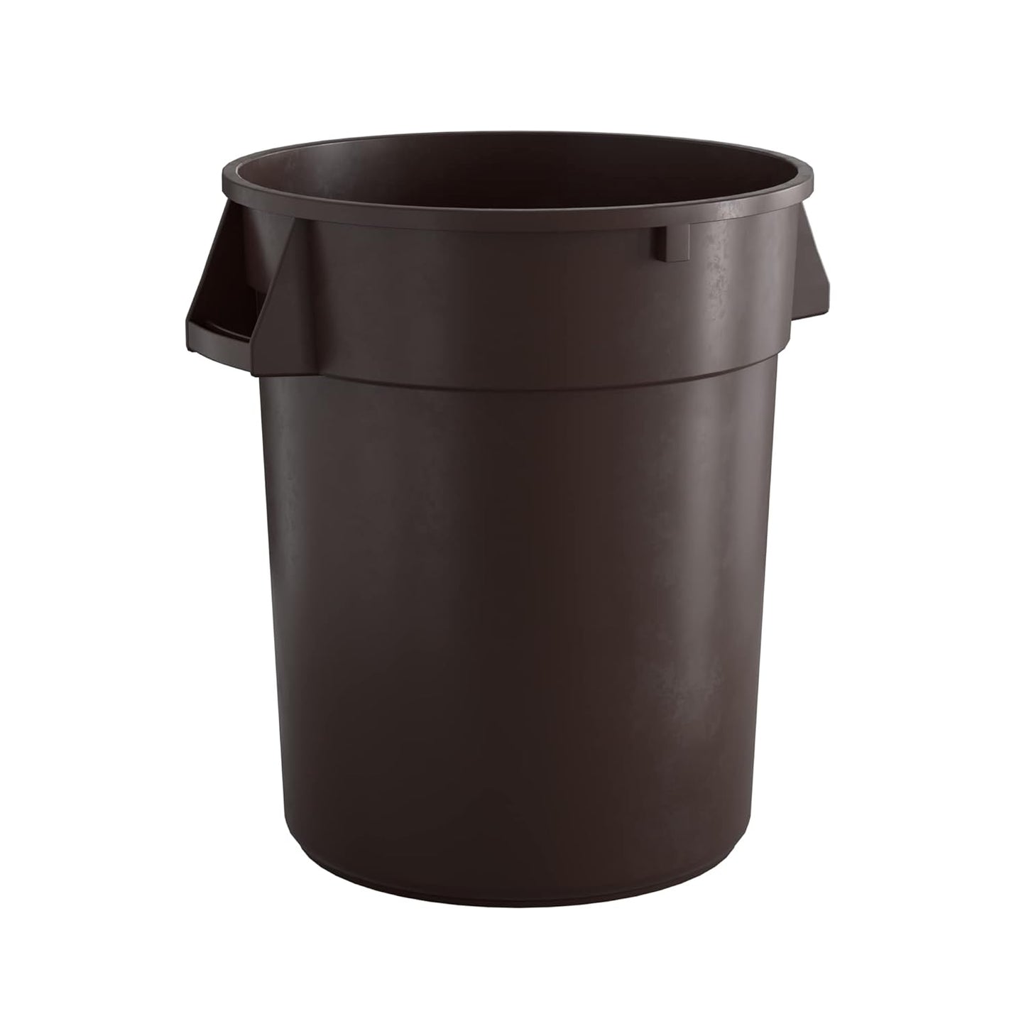 32 Gallon Brown Round Commercial Trash Can for Heavy-Duty Use