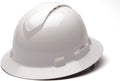 Pyramex Ridgeline Full Brim Hard Hat 6 Point Ratchet Blue Vented
