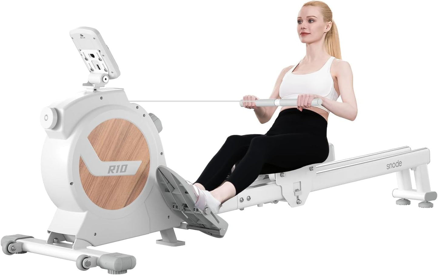 SNODE Home Rowing Machine: 350lb Capacity, LCD Monitor