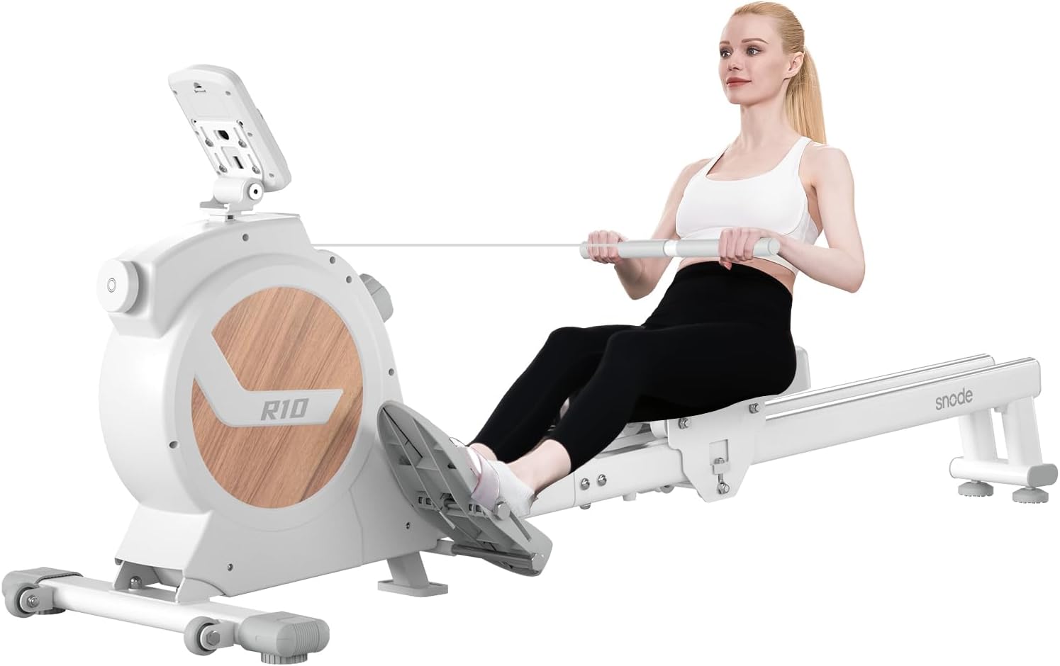 SNODE Home Rowing Machine: 350lb Capacity, LCD Monitor