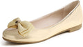 Feversole Women's Round Toe Ballet Flats with Bow - Cute Everyday