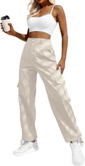 Lepunuo High Waisted Cargo Pants Women - Y2K Baggy 6 Pockets