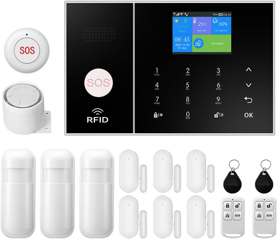 YBJ Wireless Home Alarm System - DIY WiFi Security Kit
