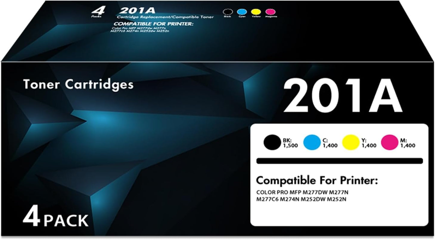 201A Toner Cartridges for HP Color Laserjet Pro MFP Printers