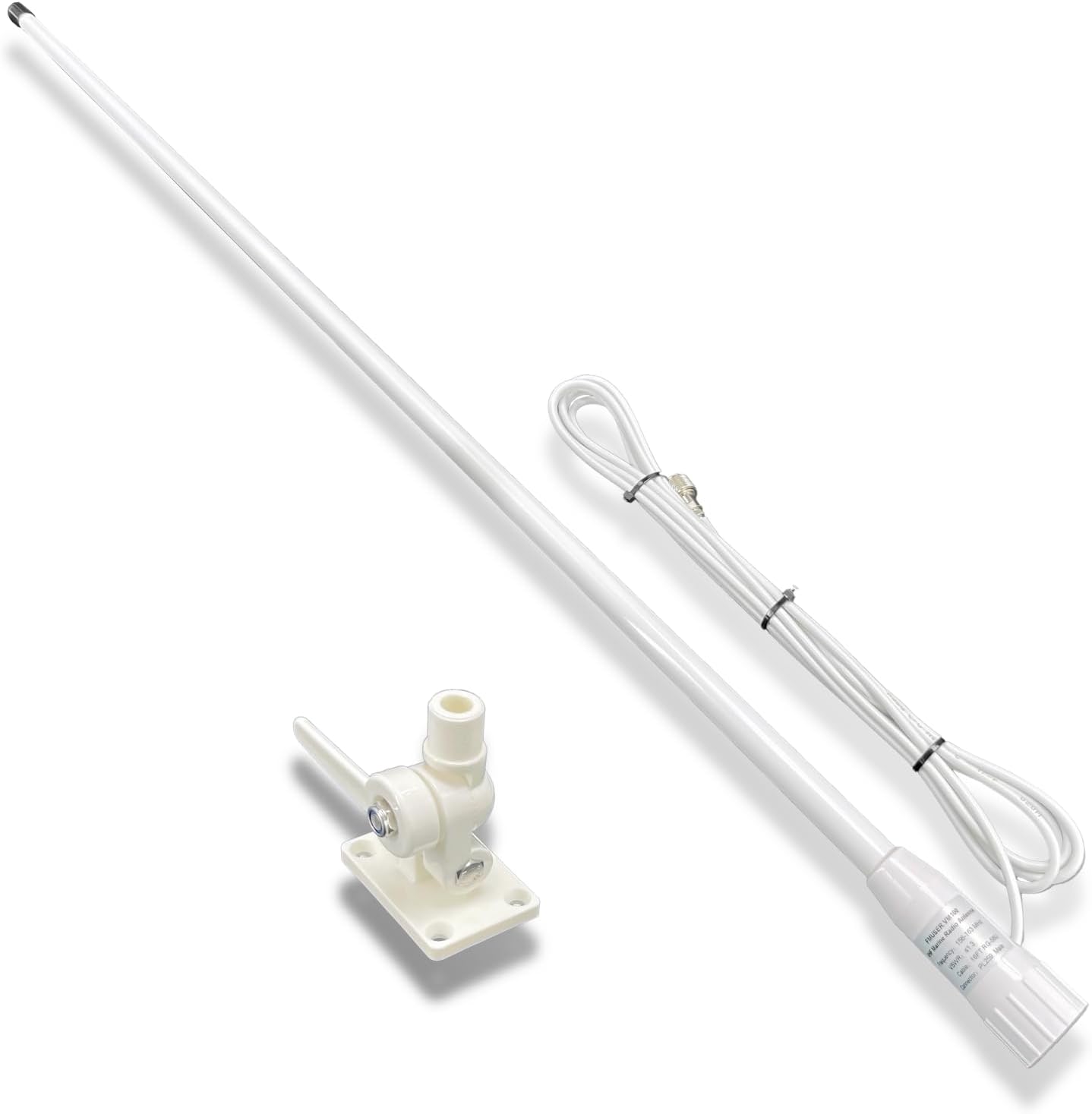 VM100 VHF Marine Radio Antenna for Boats - 44 Inch Waterproof