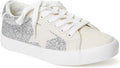 FabKids Kids Sneakers White Low Top Lace Up - Cushy Comfort