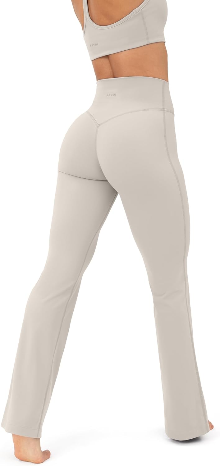 PAVOI ACTIVE High Waisted Flare Leggings for Women - Soft Fit