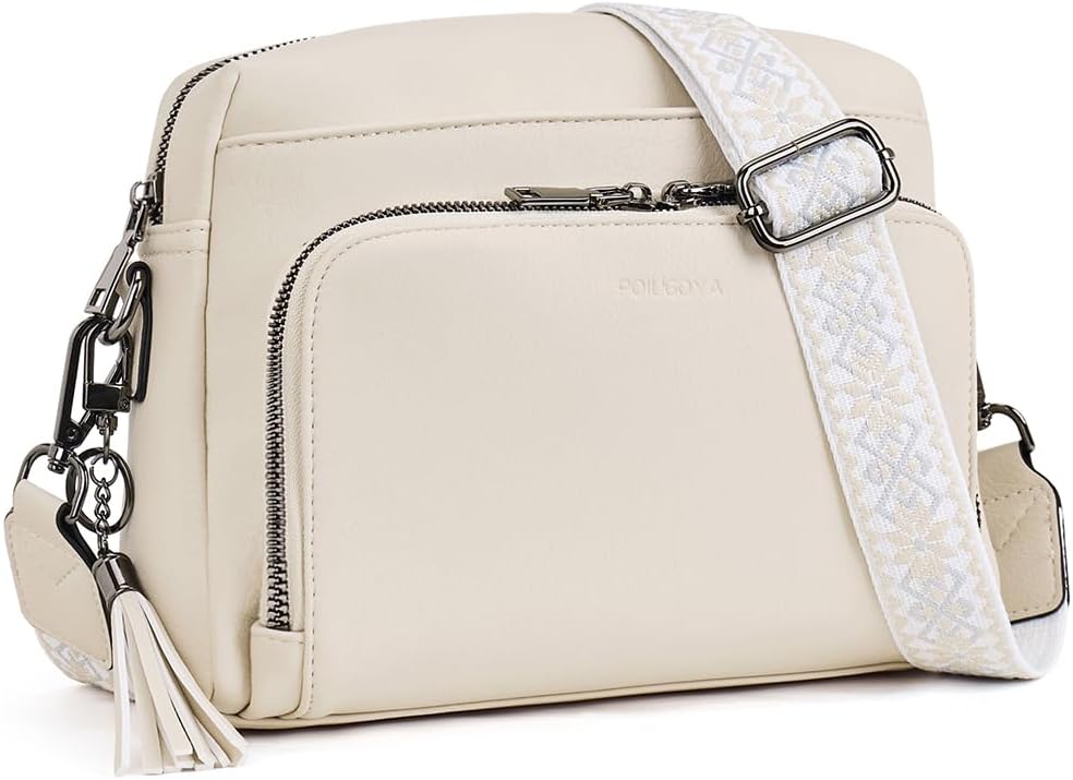 Trendy Vegan Leather Crossbody Purses for Women by POIUGOYA