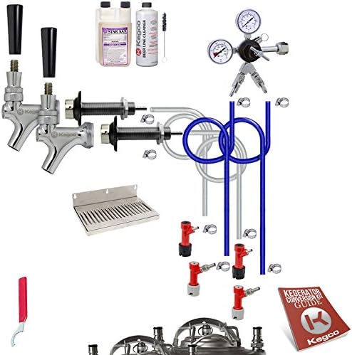 Ultimate 2-Tap Chrome Kegerator Kit!