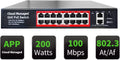 Poe Switch 16 Port PoE+ Switch, Cloud Managed - Remote App Control