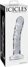 Pipedream Icicles No 62 Glass Dildo - Elegant Hand-Blown Design