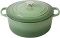 Enameled Dutch Oven Cast Iron 7 Quart Pistachio Green - Bread & Stew