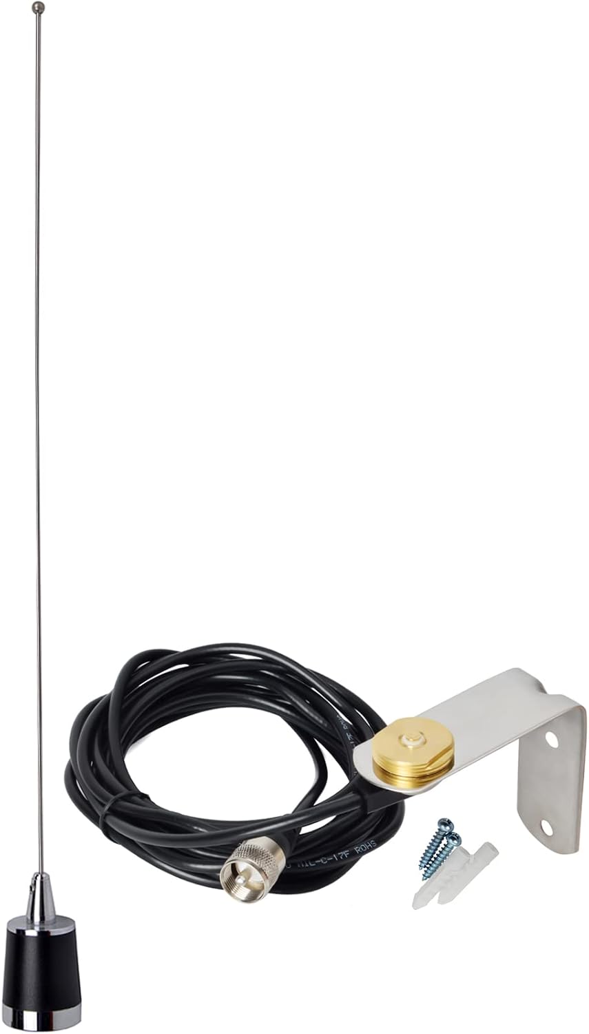 HYS Dual-Band NMO 20 Inch Antenna for VHF/UHF Mobile Radios