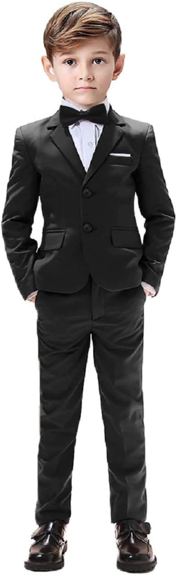 Boys Suits 5 Pieces Slim Fit Blazer Pants for Weddings and Events