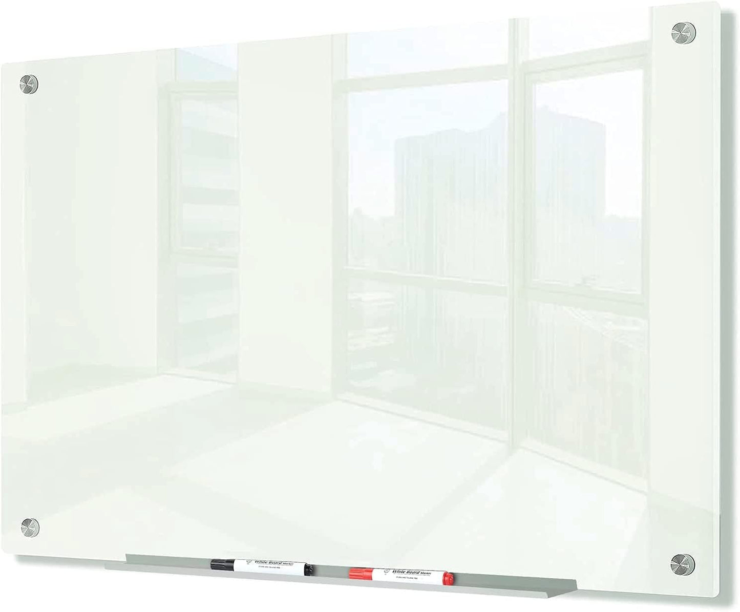 Magnetic Glass Whiteboard 47x35 for Office, Home & School