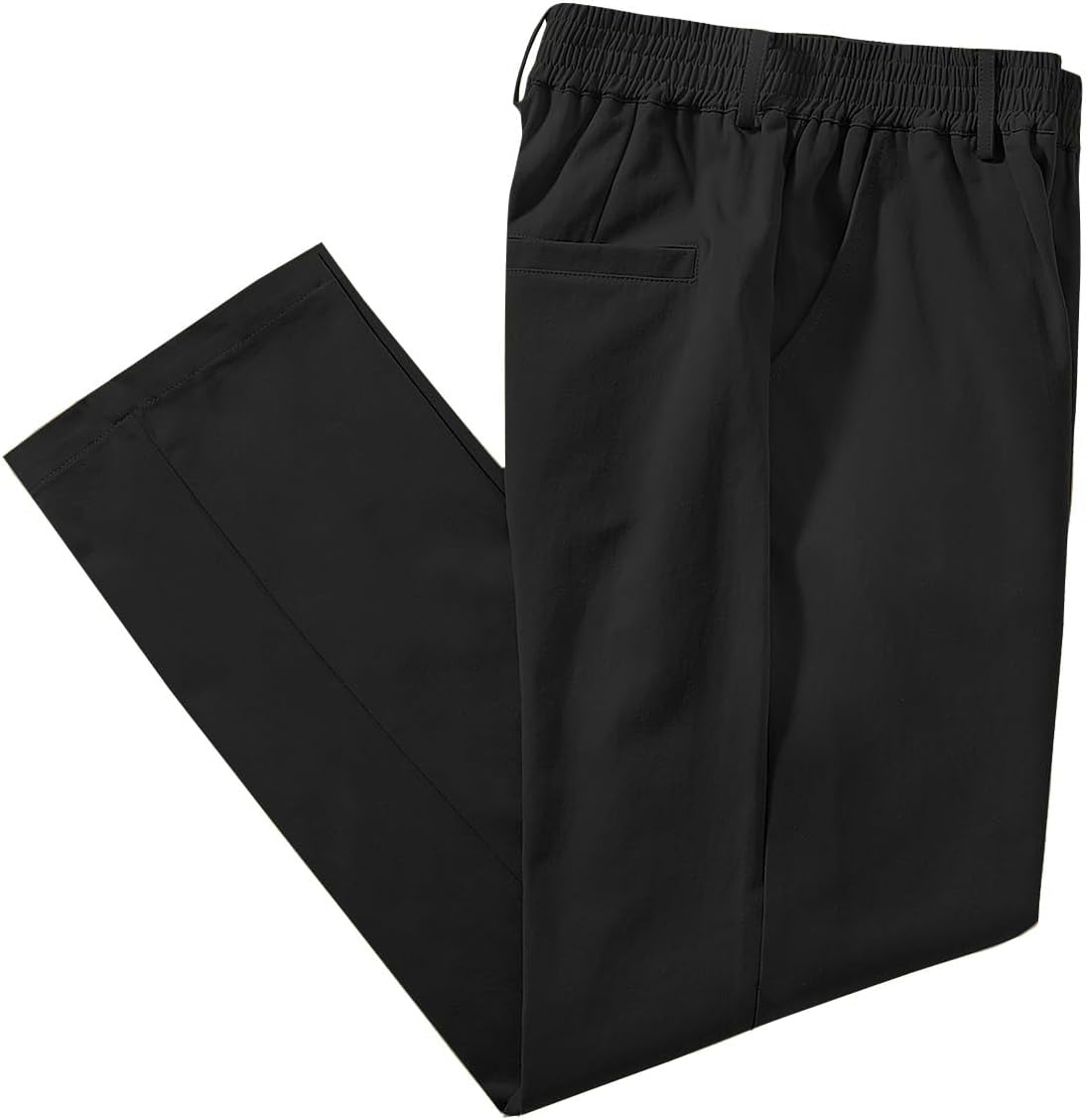Mens Elastic Waist Loose Fit Denim Pants for Casual Style