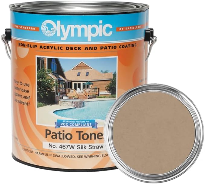 Olympic Patio Tones Silk Straw Non-slip Acrylic Deck Coating