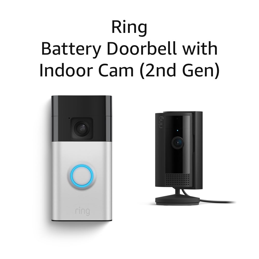 Ultimate Security Bundle: Ring Battery Doorbell & Indoor Cam (Black)
