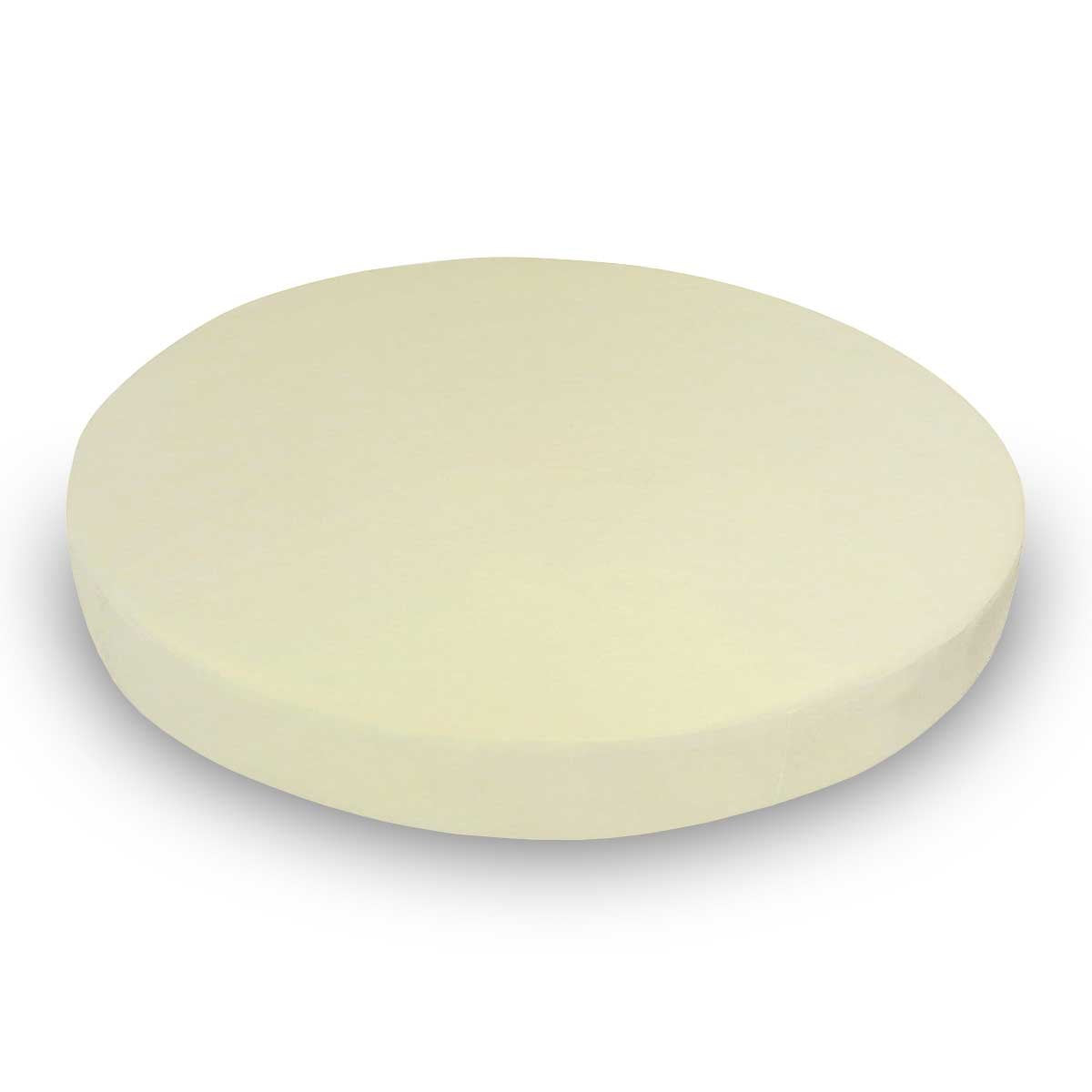SheetWorld Baby Fitted Round Crib Sheet, Soft Yellow 42 in