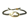Martha's Vineyard Bracelet with Black Rope and Hematite Stones