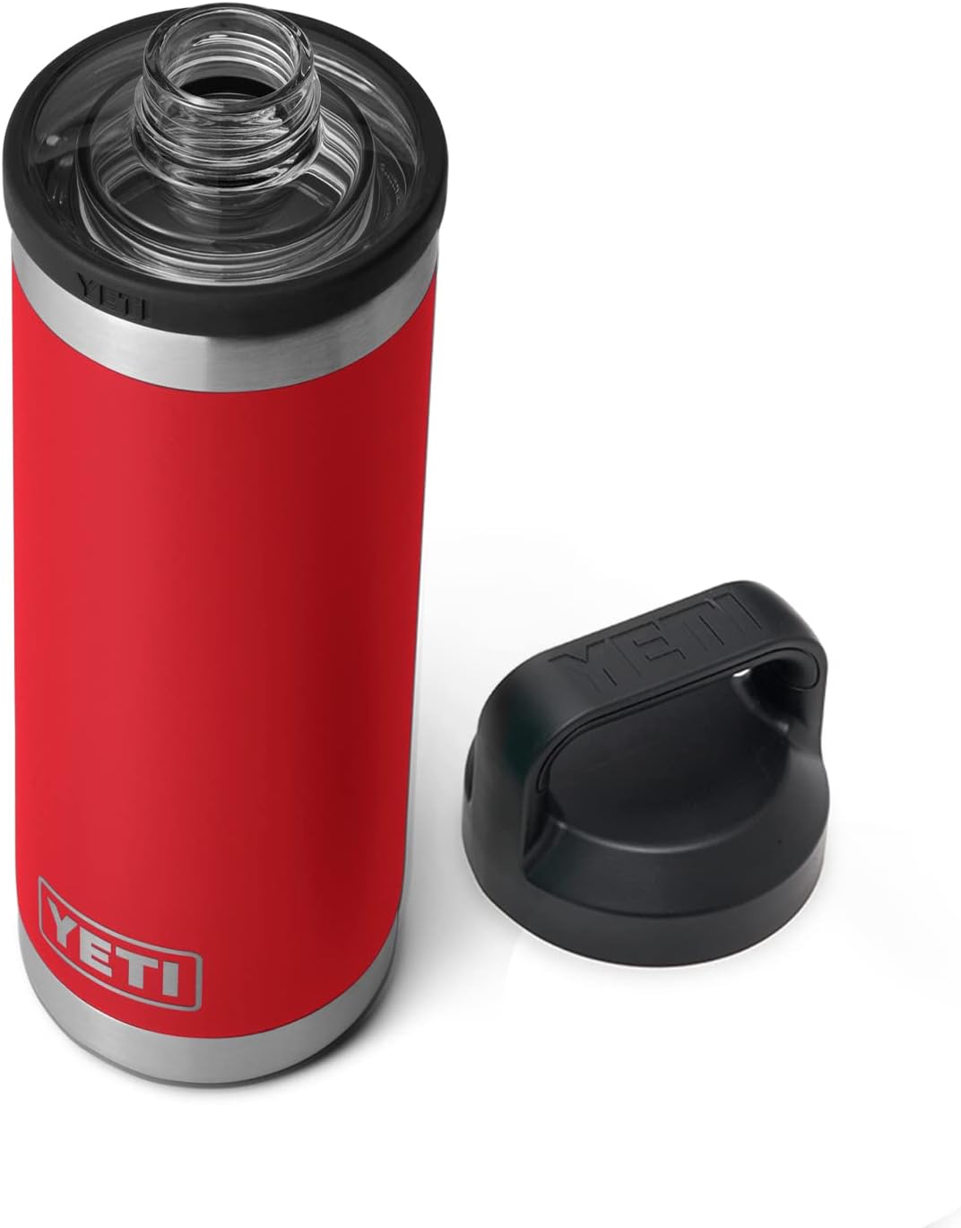 YETI Rambler 18 oz Bottle with Leakproof Chug Cap in Rescue Red