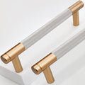 12 Pack 5 Inch Knurled Cabinet Handles - Classic Diamond Finish